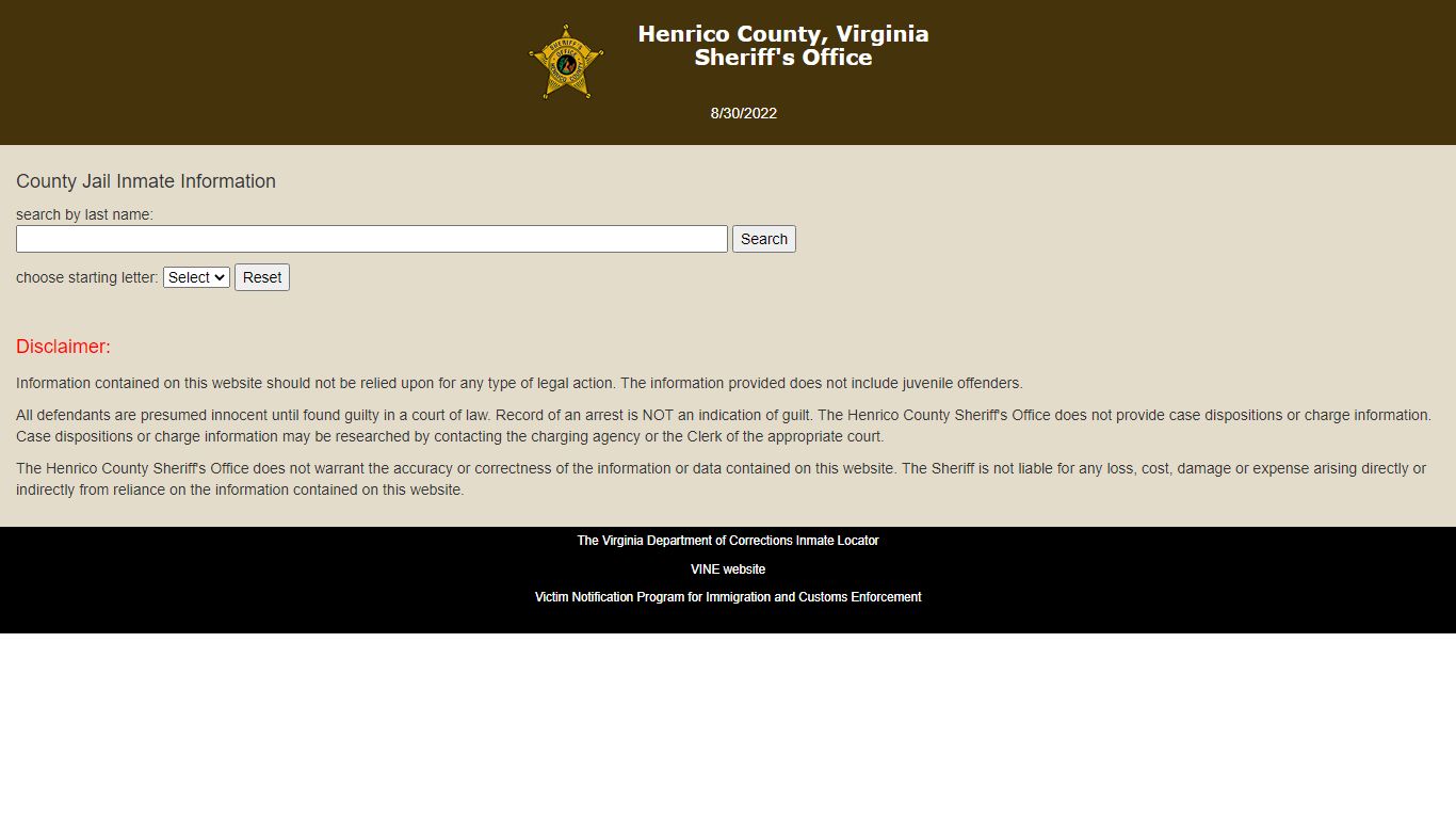 Mobile Page - Sheriff's Office - Henrico County, Virginia